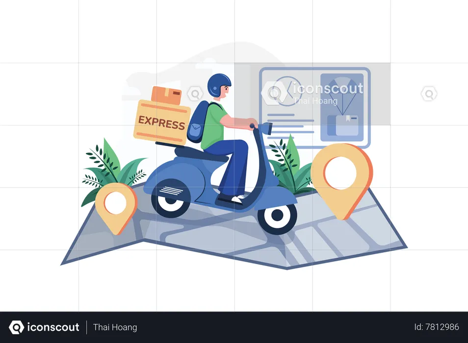 Express delivery service  Illustration