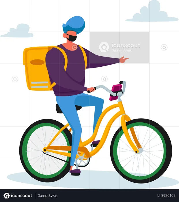 Express delivery service during covid  Illustration