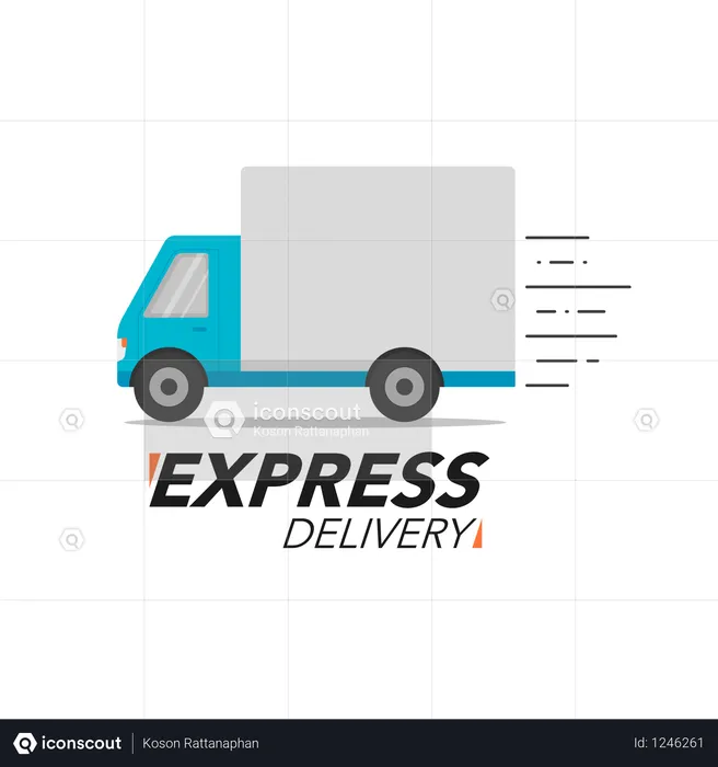 Express-Lieferwagen  Illustration