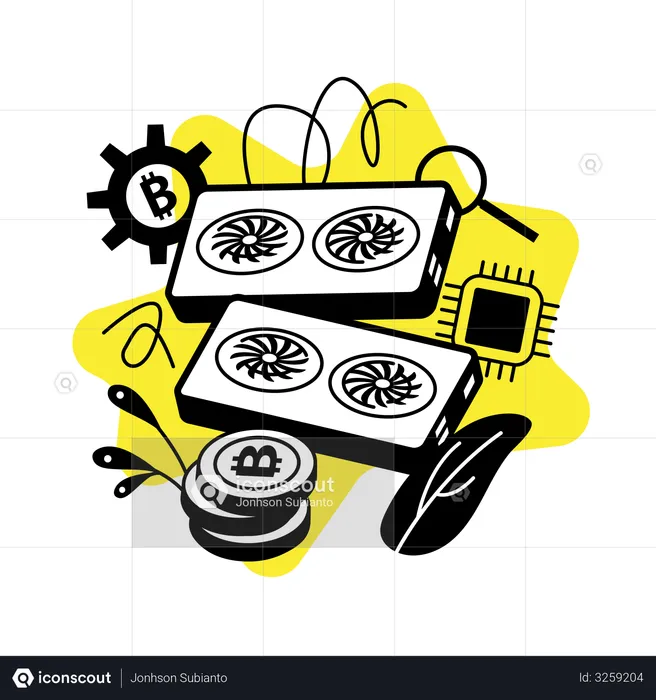 Extraction de crypto-monnaie  Illustration