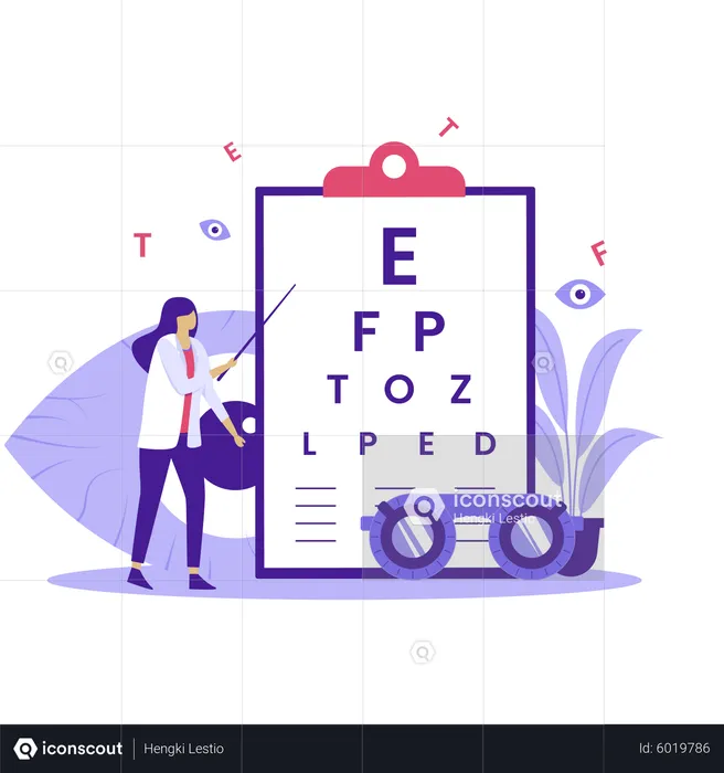 Eye check up  Illustration