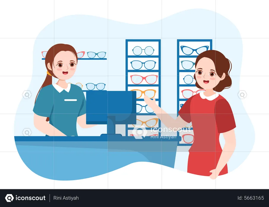 Eye Glasses shop  Illustration