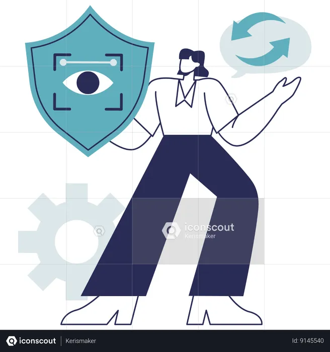 Eye Recognition Protection  Illustration