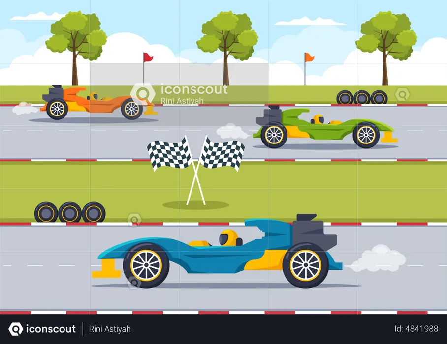 F1 Racing  Illustration