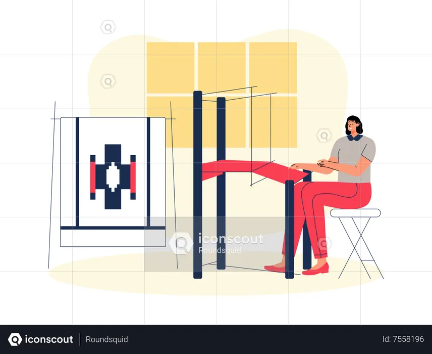 Fabric manufacturing  Illustration