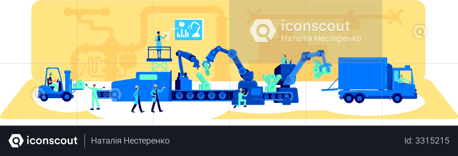 Fabrikproduktionsprozess  Illustration