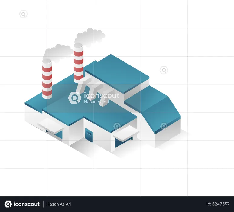 Verschmutzung durch Fabriken  Illustration