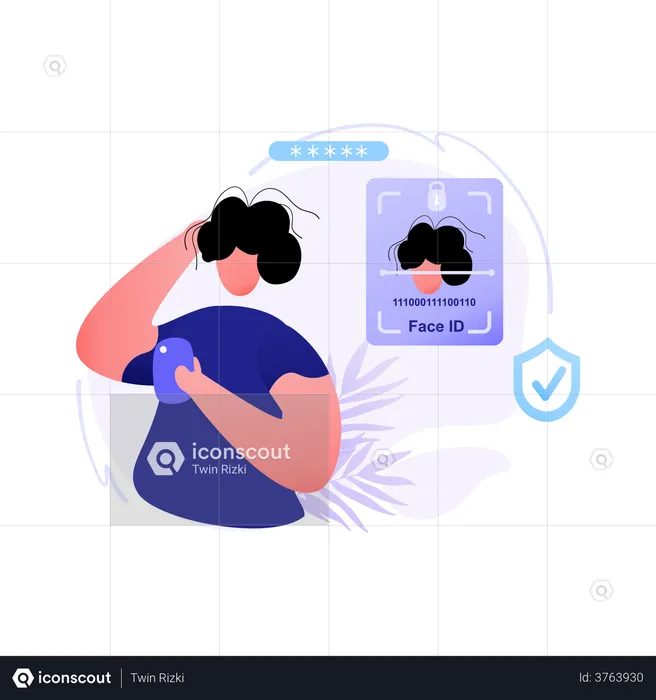 Face authentication  Illustration