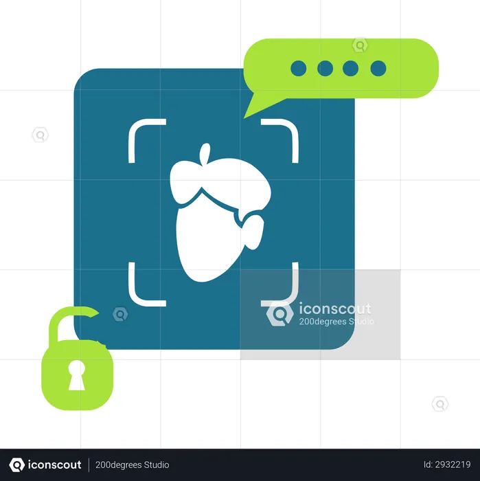 Face Id lock  Illustration