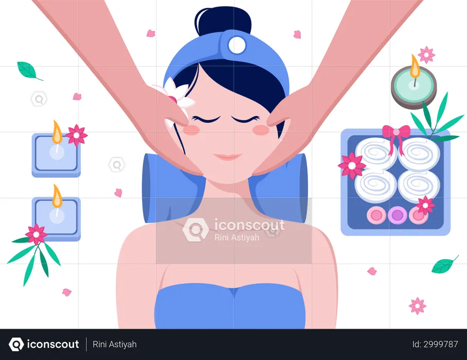 Face Massage  Illustration