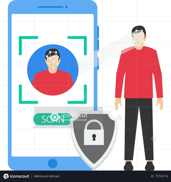 Face Recognition Technology  Illustration