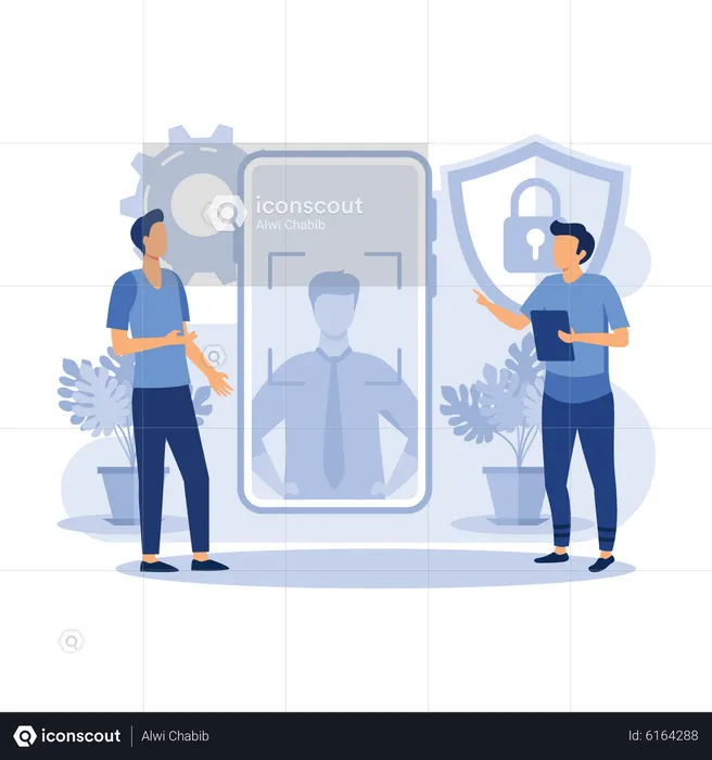 Face Recognition Technology  Illustration