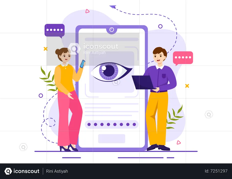 Face Scanner Illustration - Free Download Crime & Security