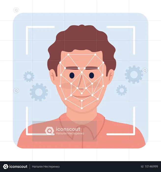 Facial recognition technology  Illustration