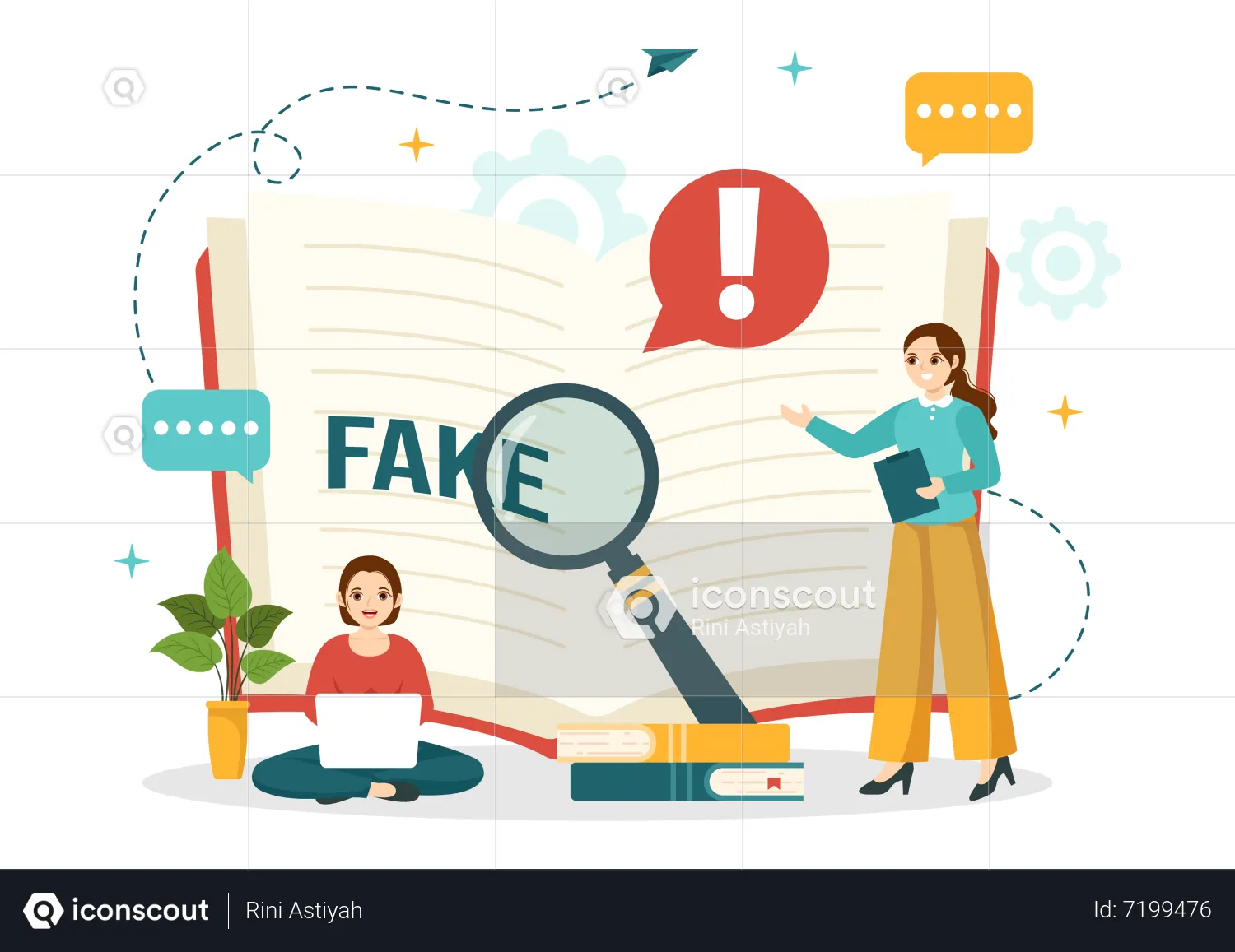 Best Fact Check Illustration download in PNG & Vector format