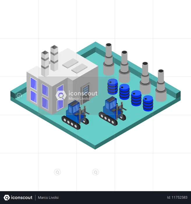 Factory Building  Illustration