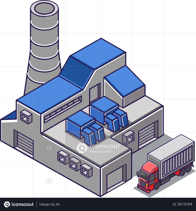 Factory building  Illustration