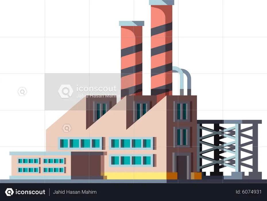 Factory Building Illustration - Free Download Buildings Illustrations ...