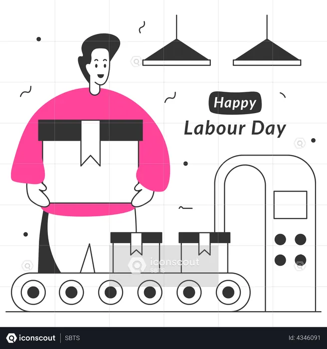 Factory Labour  Illustration