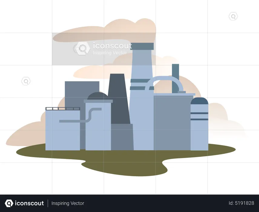 Factory pollution  Illustration