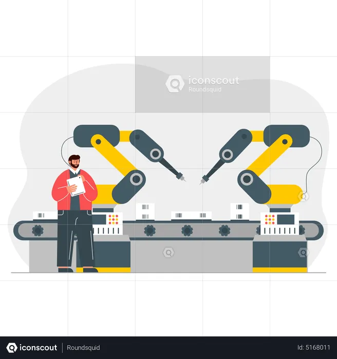 Factory production  Illustration