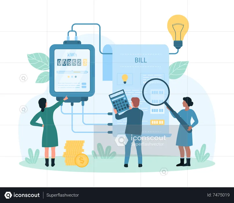 Factura de electricidad  Ilustración