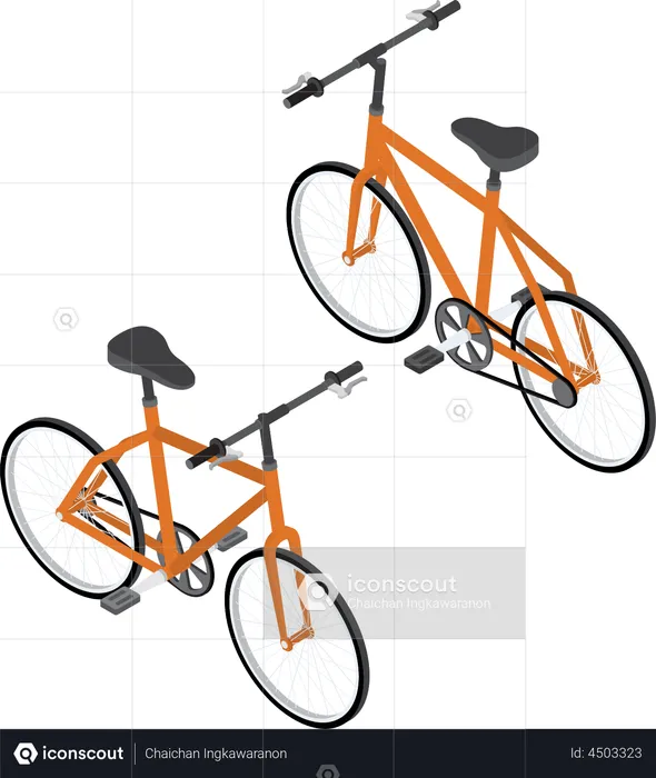 Fahrrad ökologisch Transport  Illustration