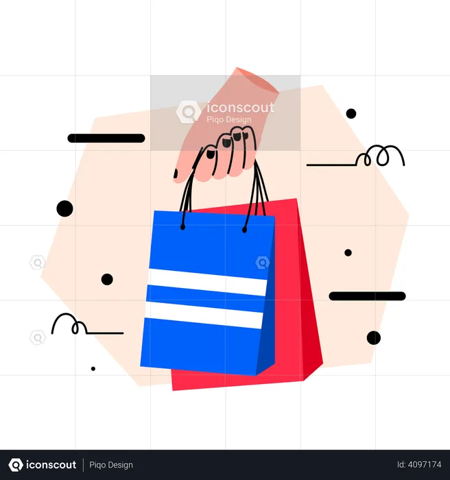 Faire du shopping  Illustration