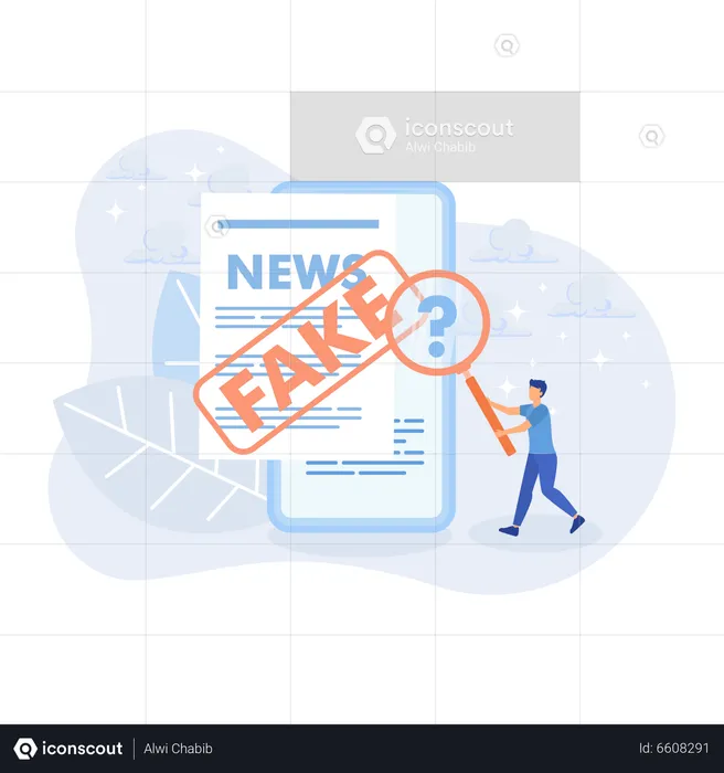 Fake information in social media  Illustration