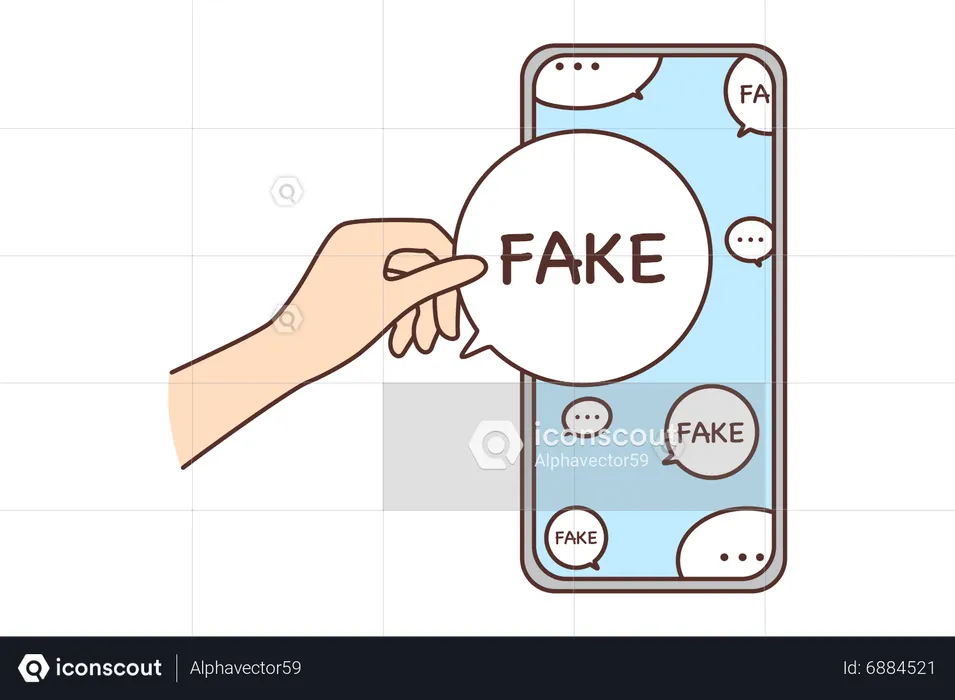 Fake message  Illustration