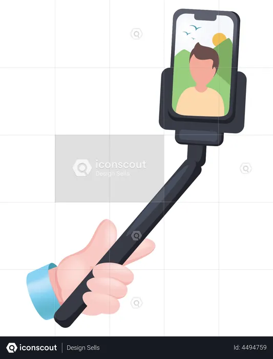 Falando selfie  Illustration