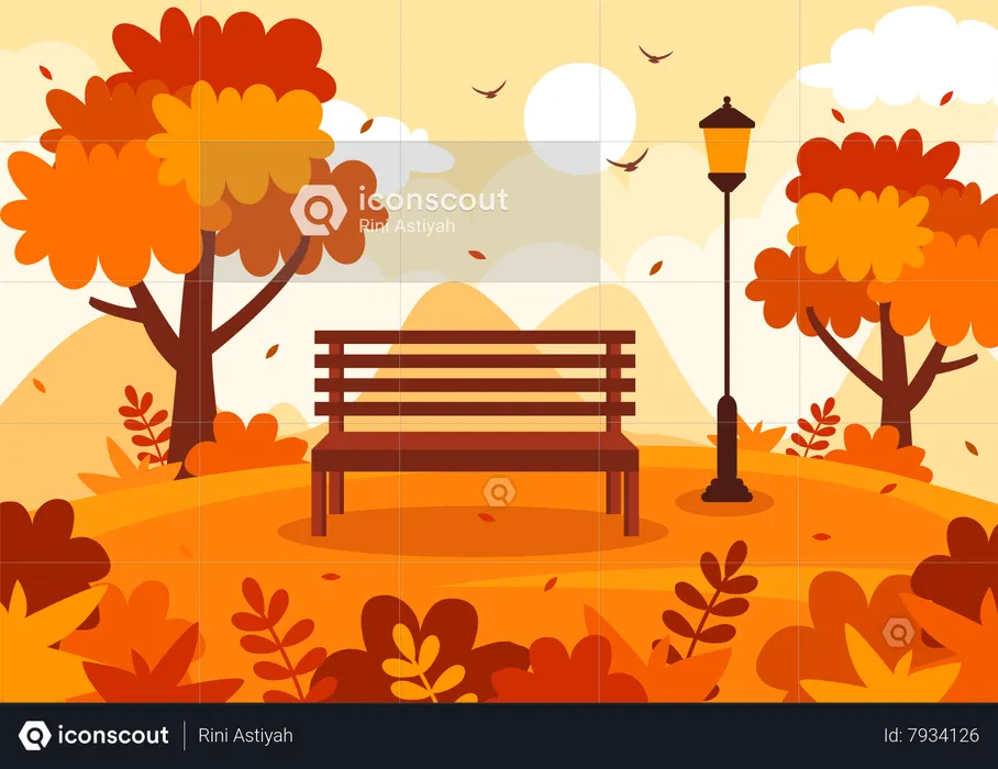 Fall park  Illustration