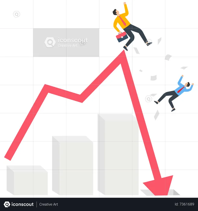 Falling Business Chart Illustration - Free Download Business 