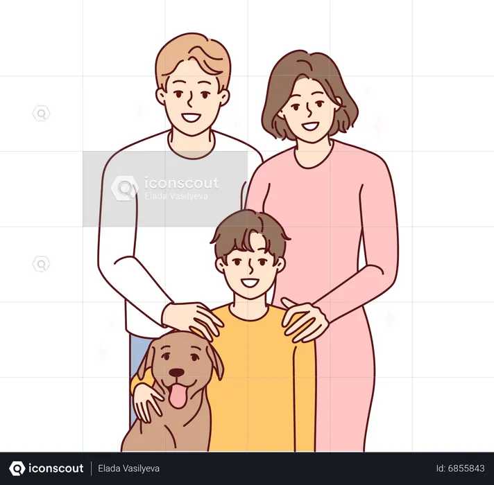 Família feliz  Ilustração