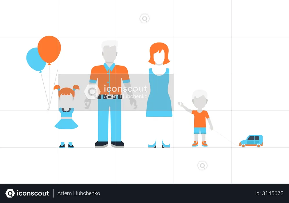 Familie  Illustration