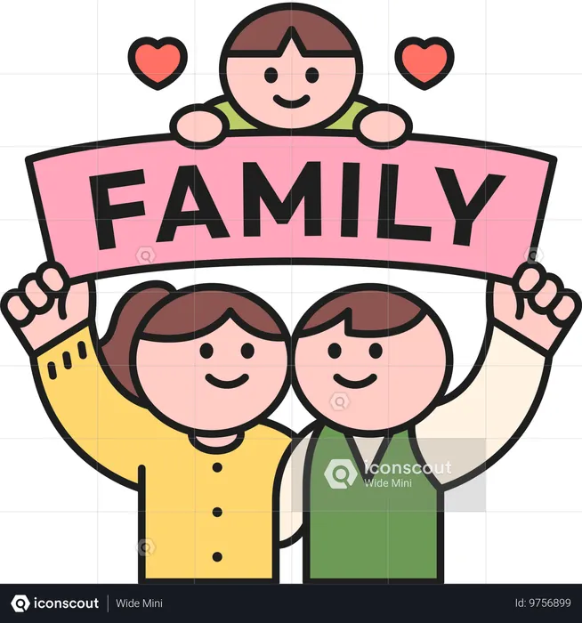 Familientag  Illustration