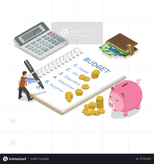 Family budget planning  Illustration
