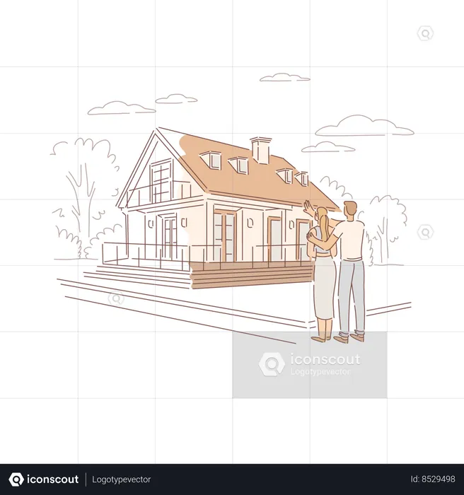 Family Buying First Living Space Together  Illustration