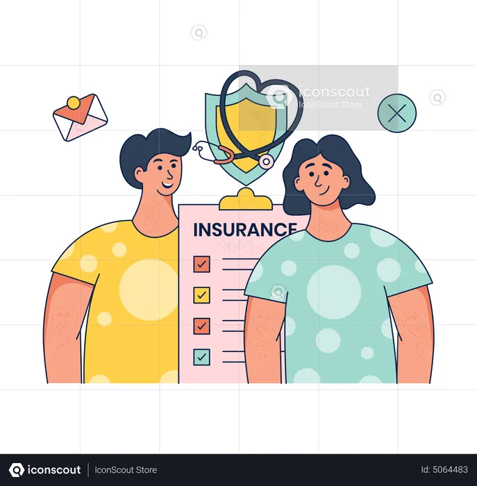 Family Health Insurance  Illustration