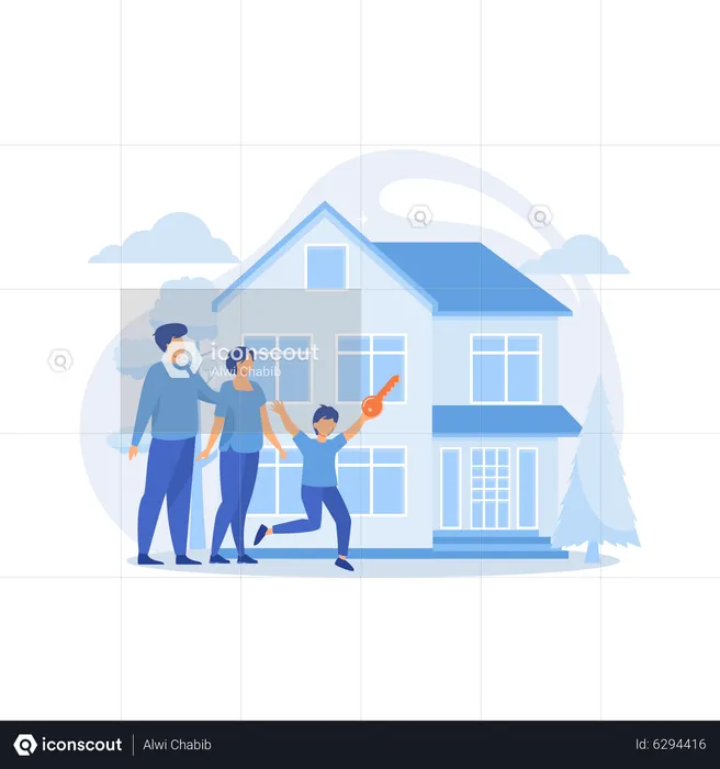 Family house  Illustration