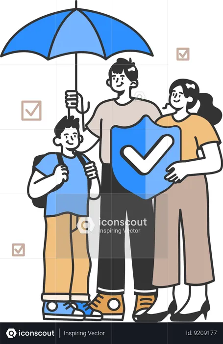Family Insurance  Illustration
