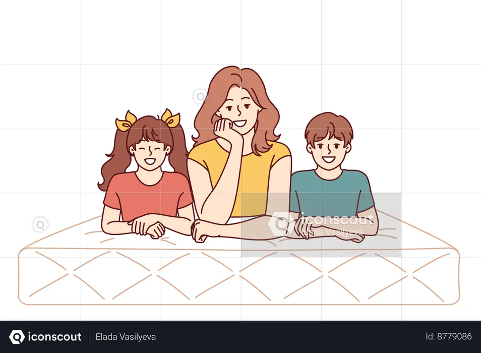 Family is enjoying their quality time  Illustration