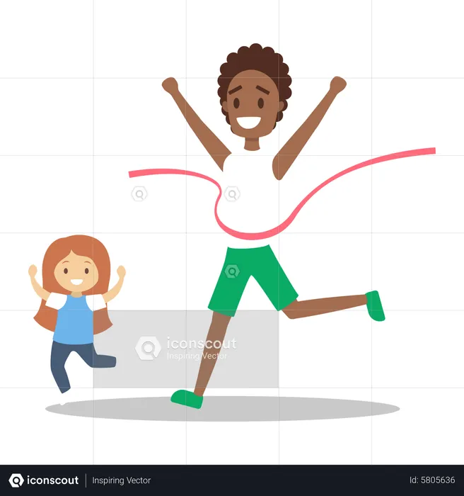 Family jogging  Illustration