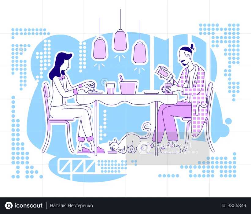 Family meal  Illustration