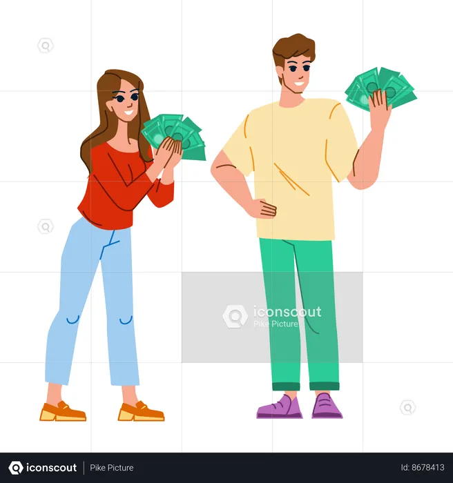Family money  Illustration