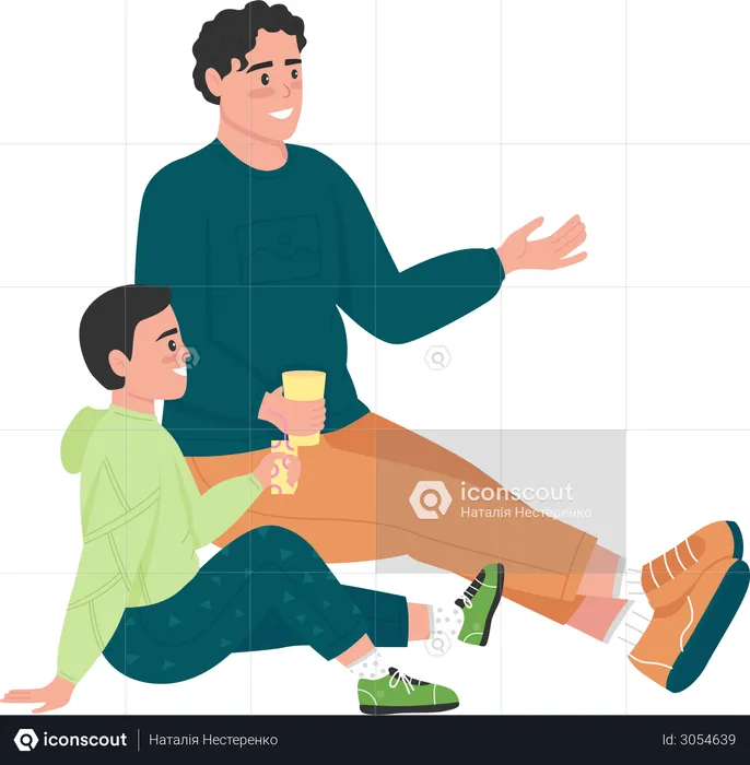 Family on picnic  Illustration