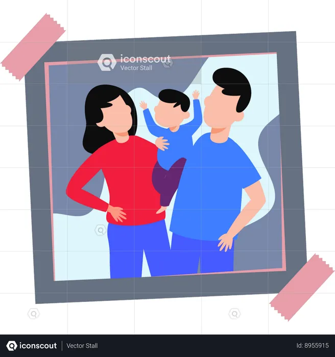 Family Picture Frame  Illustration