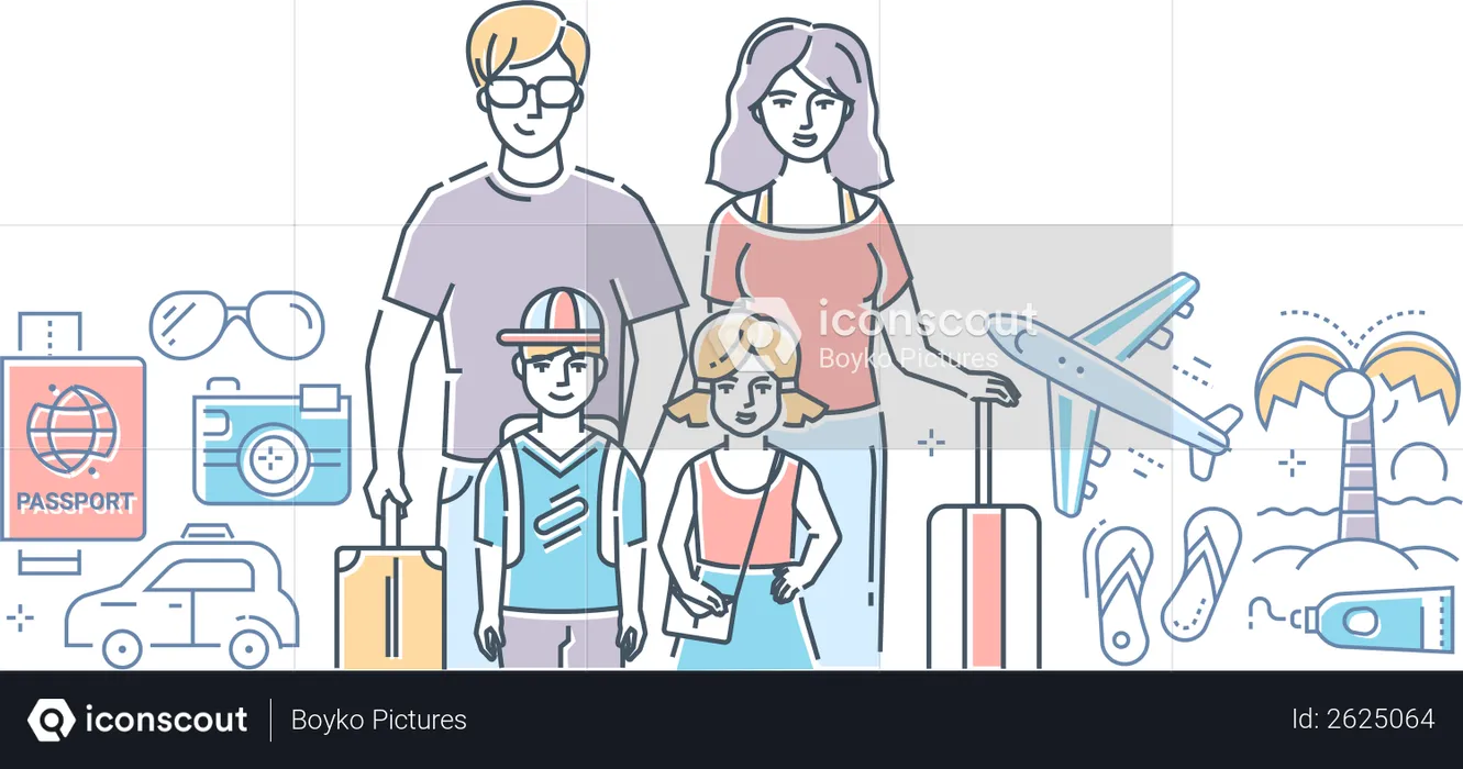 Family vacation  Illustration