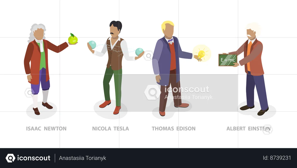 Famous Person in Science  Illustration