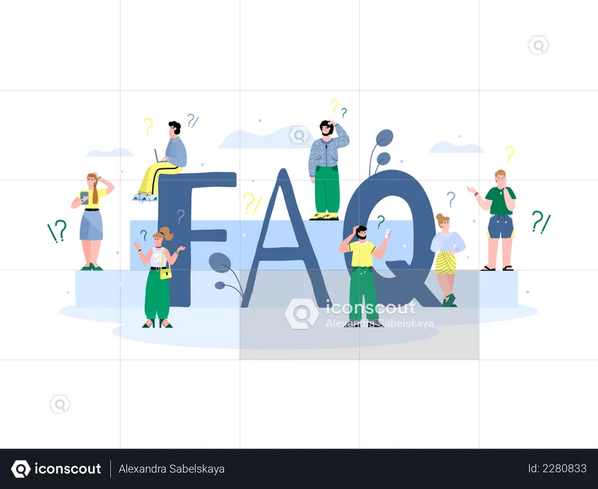 FAQ questionnaire and information for users  Illustration